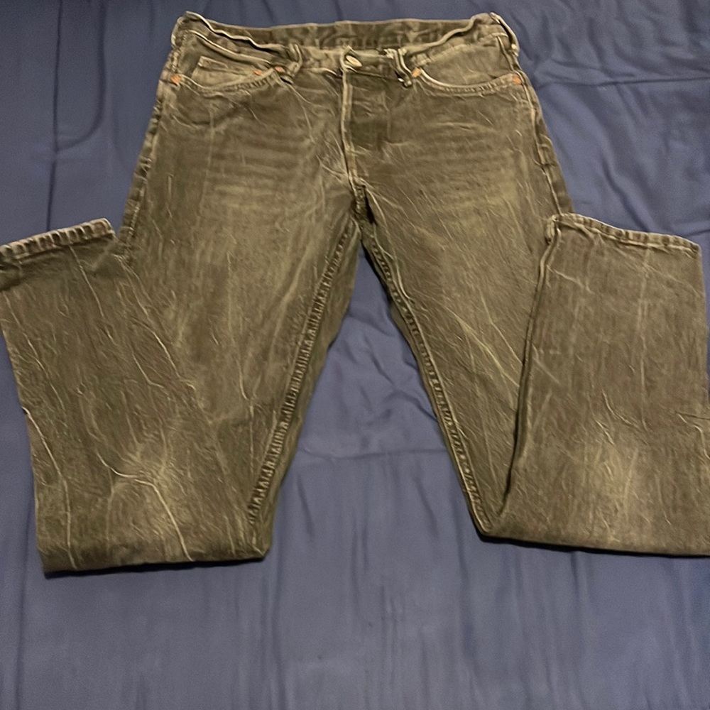 H&M denim black jeans slim waist 31